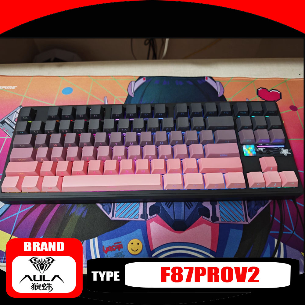 Keyboard Gaming Mac - AULA F87ProV2 لوحة المفاتيح الميكانيكية ثلاثة