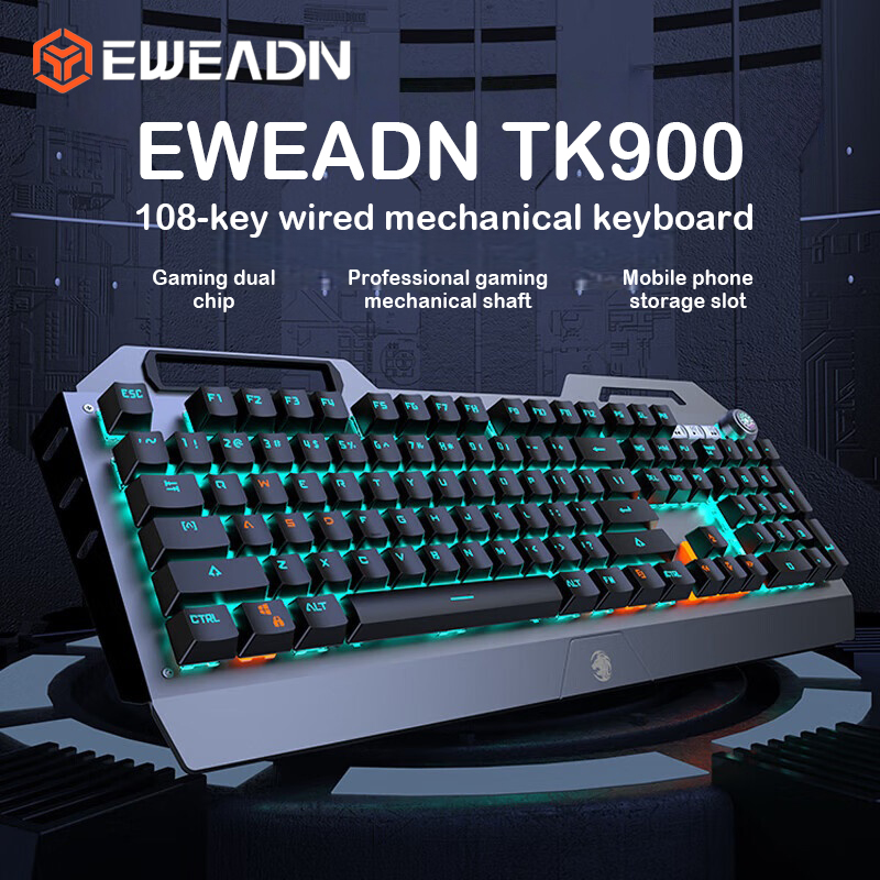Keyboard Gaming Mac - لوحة مفاتيح ميكانيكية EWEADN TK900 قابلة