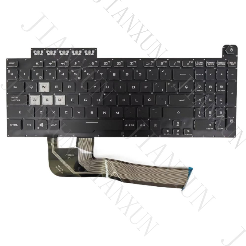 Gaming Keyboard Asus - لوحة مفاتيح إسبانية بإضاءة خلفية من
