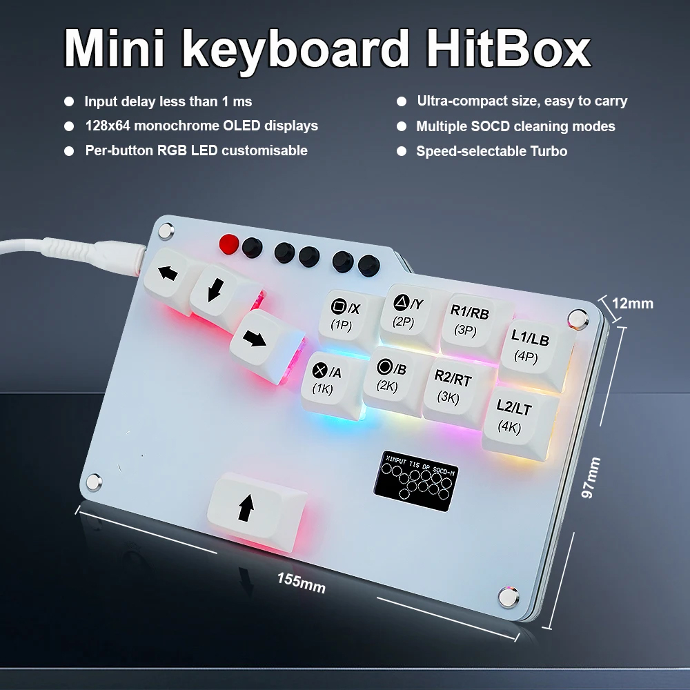 Gaming Keyboard No Rgb - لوحة مفاتيح جيب Hitbox Mini GP2040