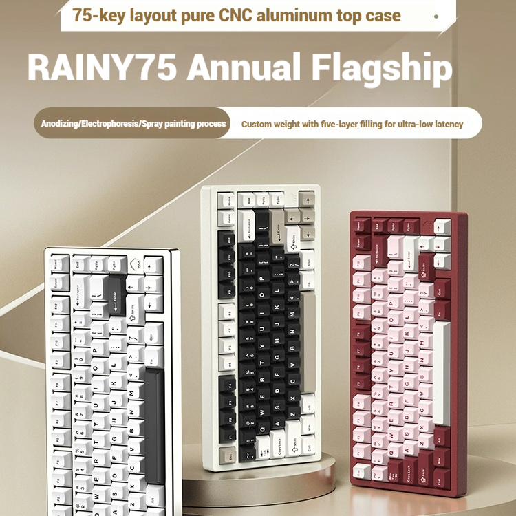 Gaming Keyboard Bluetooth - سماعة لاسلكية تعمل بالبلوتوث RAINY75 لوحة