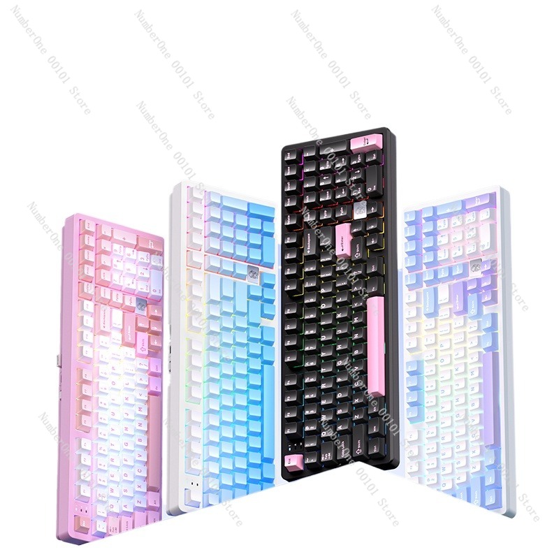 Gaming Keyboard Bluetooth - لوحة مفاتيح ميكانيكية من سبائك الألومنيوم،