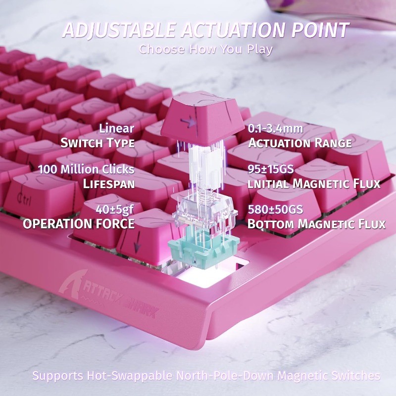 لوحة مفاتيح ATTACK SHARK X68 H - مراجعة Keyboard Gaming Mac وسعره