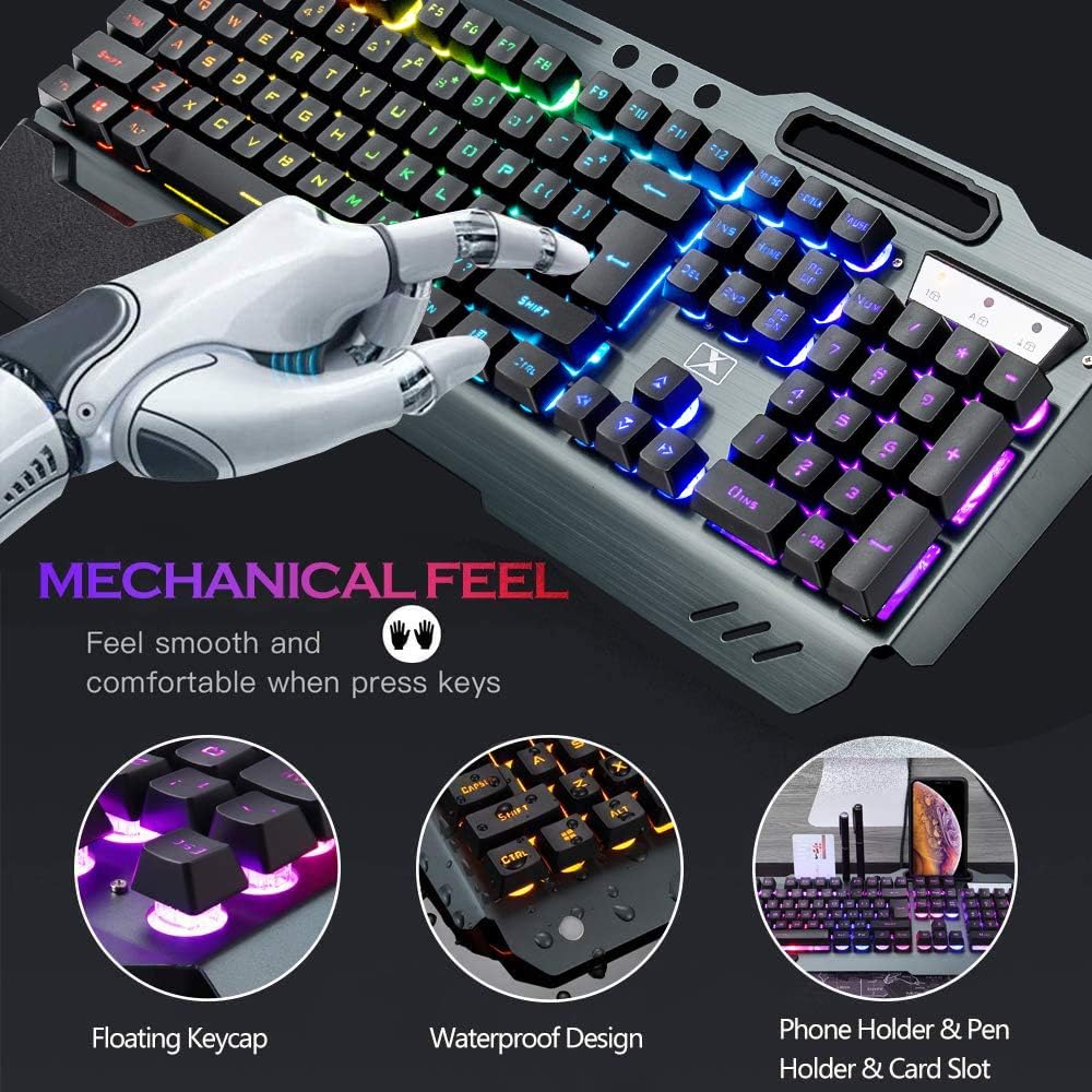 مجموعة لوحة مفاتيح وماوس لاسلك - مراجعة Gaming Keyboard Bluetooth وسعره