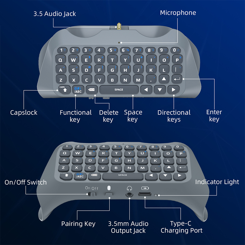 لوحة مفاتيح لاسلكية لجهاز بلاي - مراجعة Gaming Keyboard Bluetooth وسعره