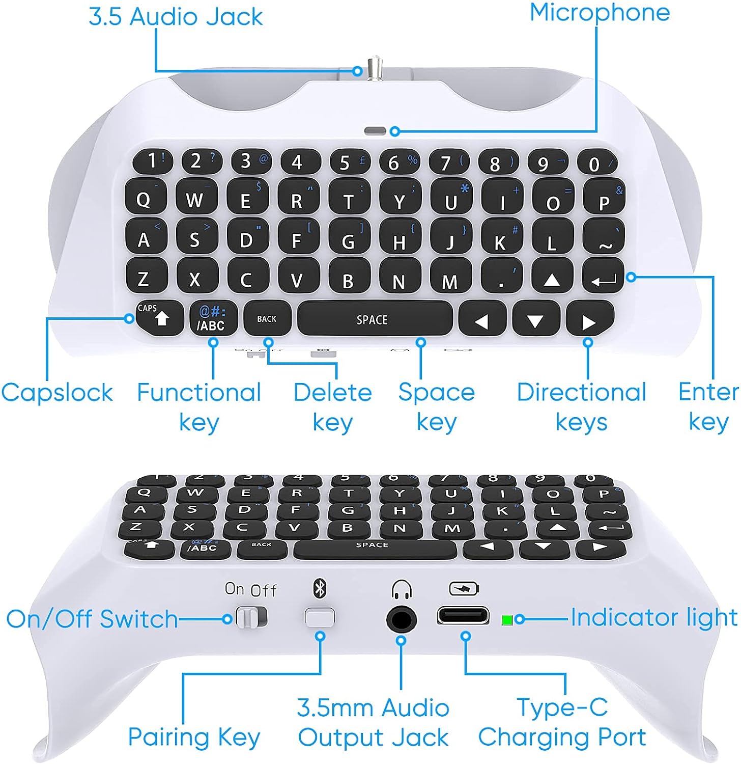 ملحقات تحكم DualSense ل DualSe - مراجعة Gaming Keyboard Bluetooth وسعره