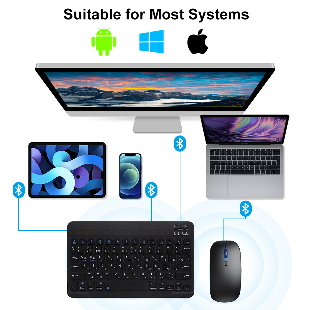 لوحة مفاتيح وماوس بلوتوث لأجهز - مراجعة Gaming Keyboard Bluetooth وسعره