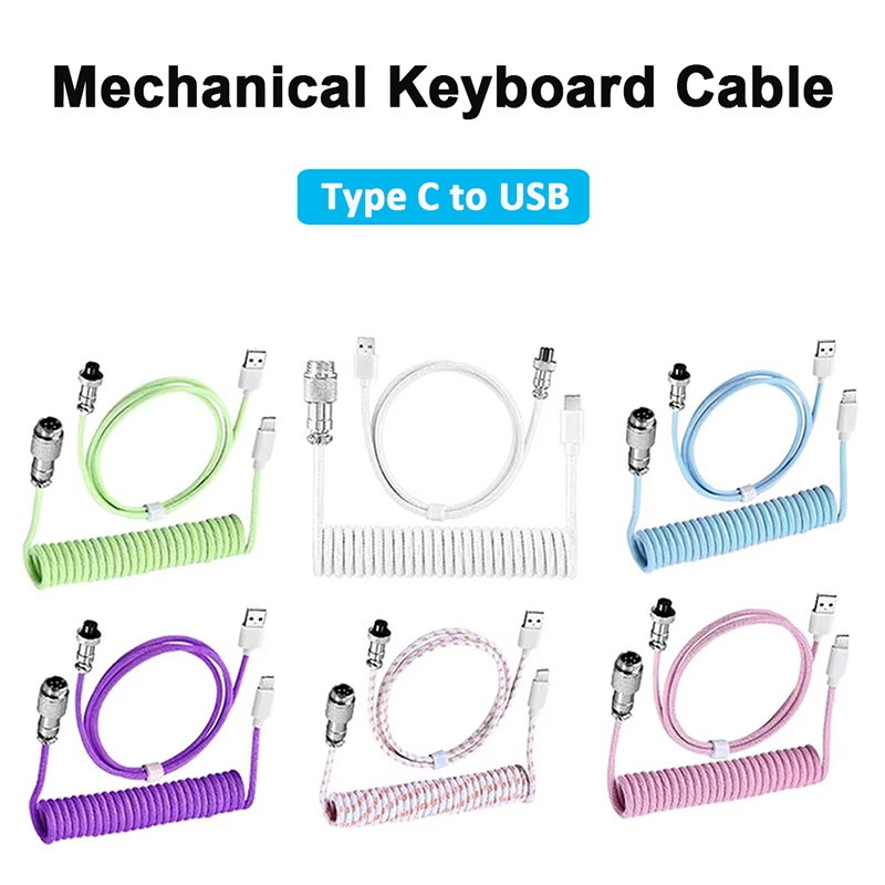 كابل لوحة مفاتيح ميكانيكية ملف - مراجعة Gaming Keyboard Type C وسعره