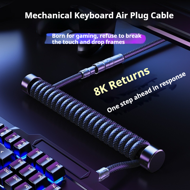 كابل لوحة مفاتيح ملفوف بطول 1. - مراجعة Gaming Keyboard Type C وسعره