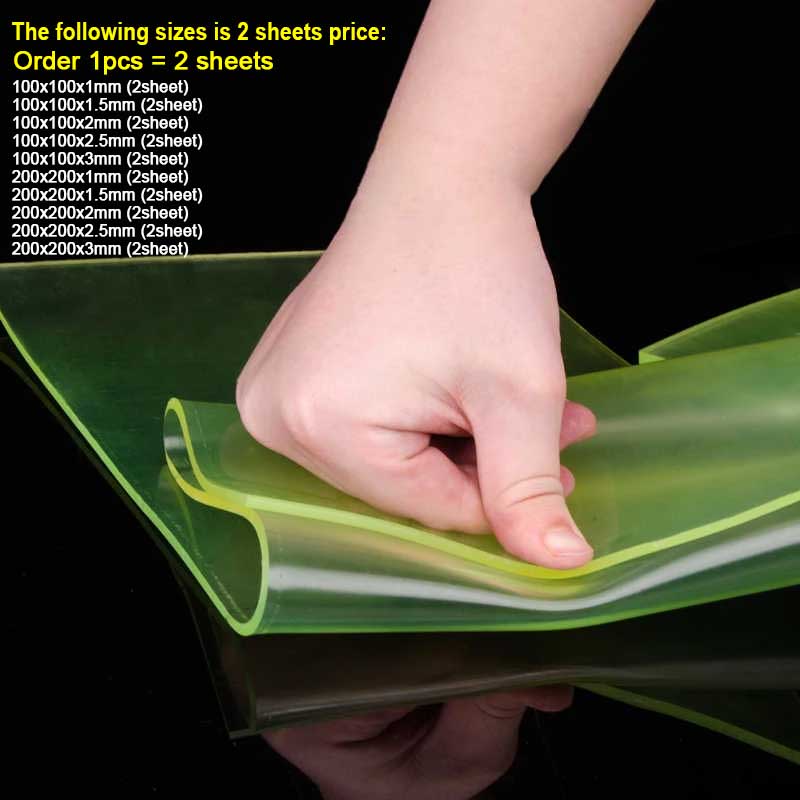 لوح بولي يوريثان شفاف أصفر-أخض - مراجعة Polyurethane Foam Sheet وسعره