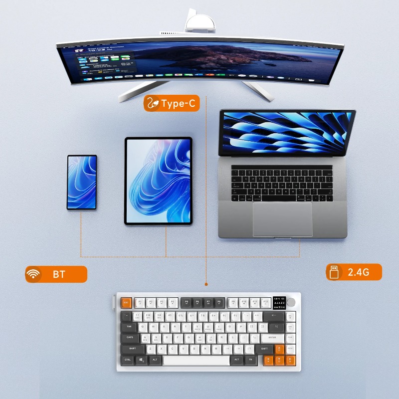 لوحة مفاتيح AJAZZ AF82 ثلاثية  - مراجعة Keyboard Gaming Mac وسعره