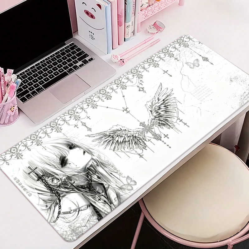 لوحة ماوس جلدية سوداء وبيضاء ب - مراجعة Gaming Keyboard And Mouse Pad وسعره