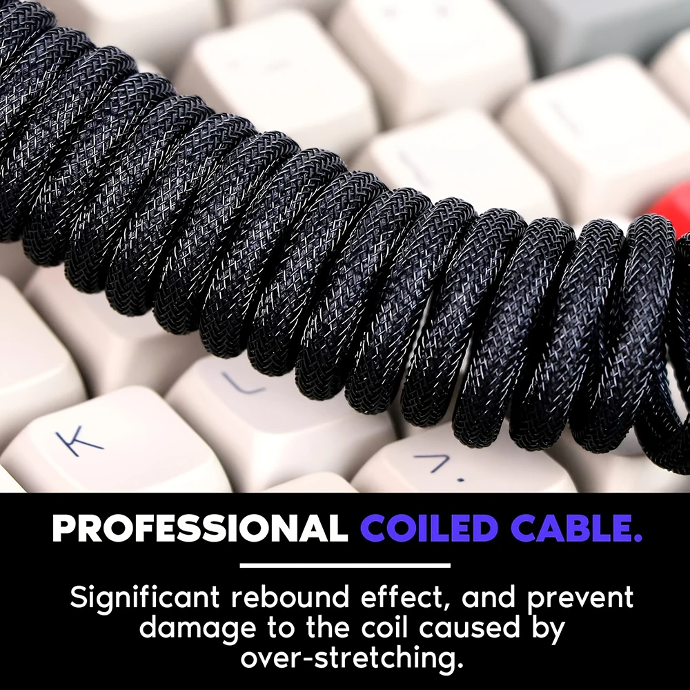 كابل لوحة مفاتيح ملفوف بطول 1. - مراجعة Coiled Usb Cable وسعره